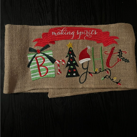 New! Christmas Burlap Pillow Wrap w/ Velcro. Measures 7 x 30 1/2” - Picture 5 of 5